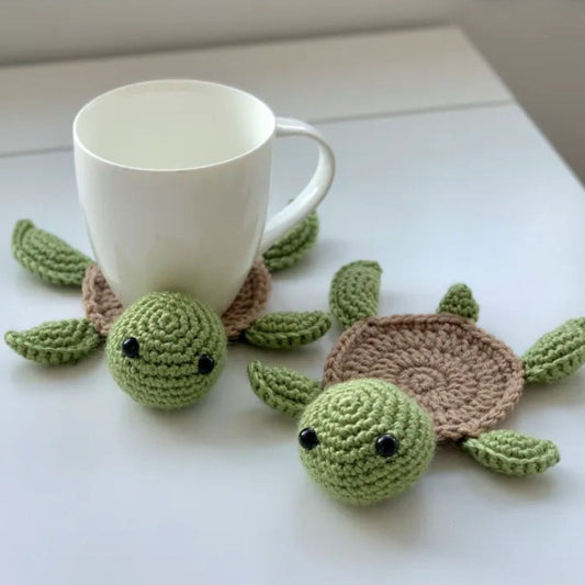 Mug Coaster, Handmade Crochet Turtle, Housewarming Gift 643