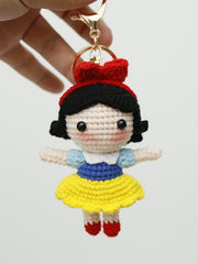 Princess Snowhite Handmade Crochet KeyChain