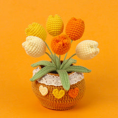 All Crochet Potted Tulip Home Decor Gift Ideas