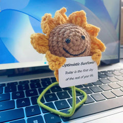 Positive Sunflower Handmade Crochet Gift