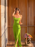 Sexy Backless Tie-Strap Maxi Dress