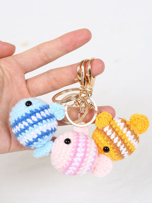 Ugly Fish Handmade Crochet KeyChain 1440