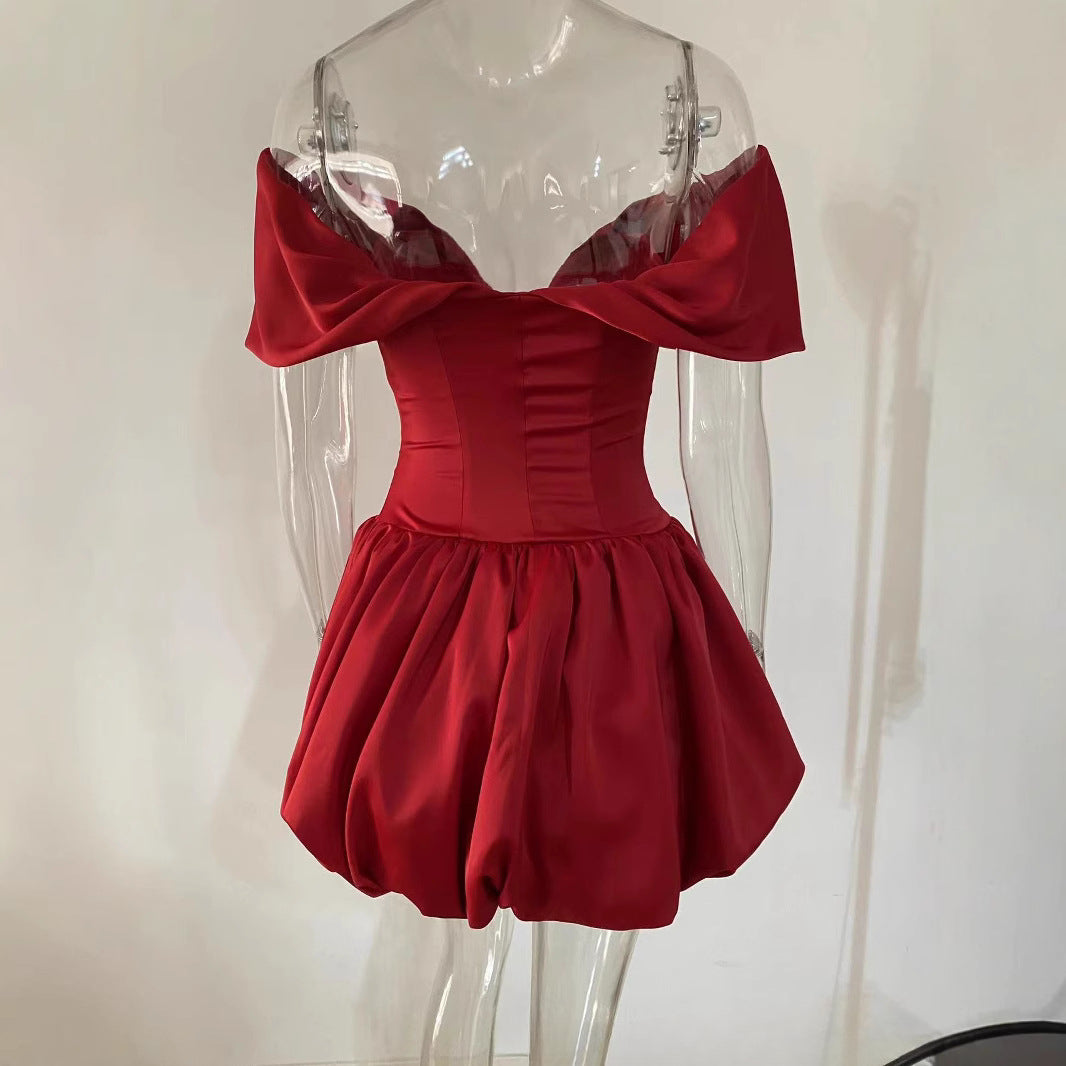 V-Neck Fishbone Bodycon Mini Dress – Sexy Party Outfit