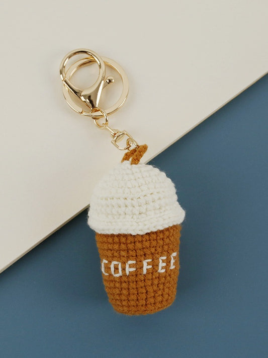 Coffee Handmade Crochet KeyChain 600