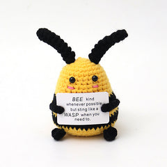 Bee Kind Car Hanging Handmade Crochet Positive Gift Emotinal Support