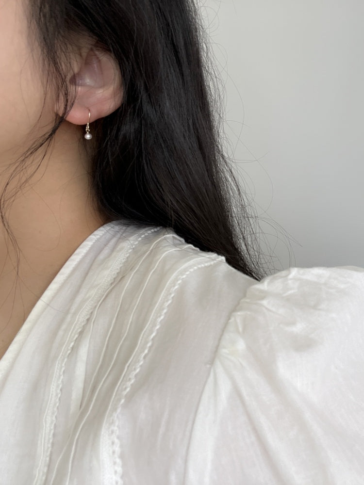 14K Gold-Filled Pearl & Garnet Earrings