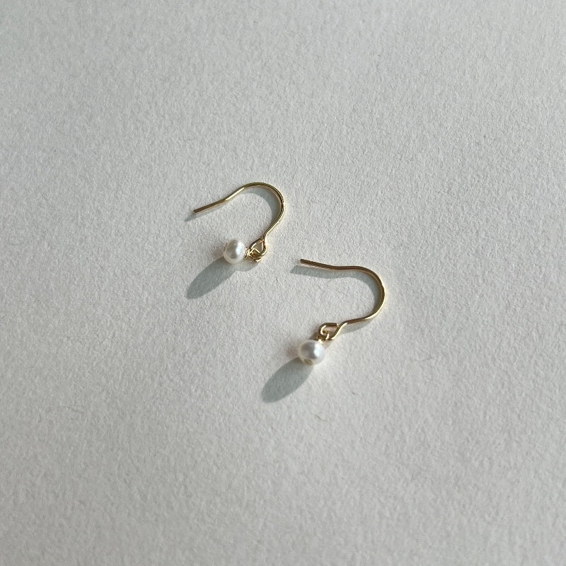 14K Gold-Filled Pearl & Garnet Earrings