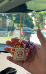 Tiny Rattan bag Car Hanging Bag Charm