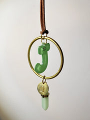 Custom Birthstone Initial Protection Car Hanging