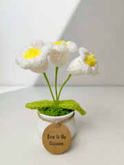 Custom Tag Crochet Lily of the valley Potted Plants Gifts Decor