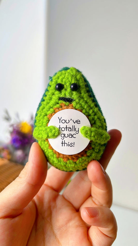 Avocado Car Hanging Handmade Crochet Emotinal Support Positive Gift 2268