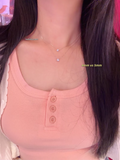 925 Silver Classic 4mm 5mm Booger Diamond Pendant Necklace