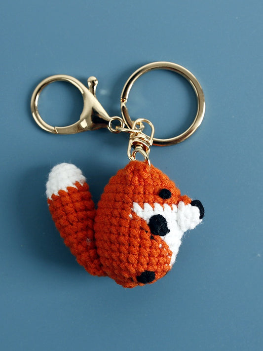 Fox Handmade Crochet KeyChain 675