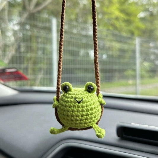 Swing Frog Crochet Car Hanging 800