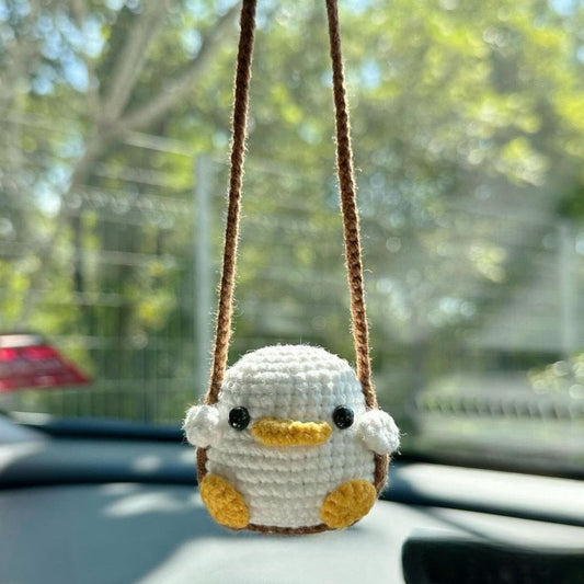 Swing Duck Crochet Car Hanging 800