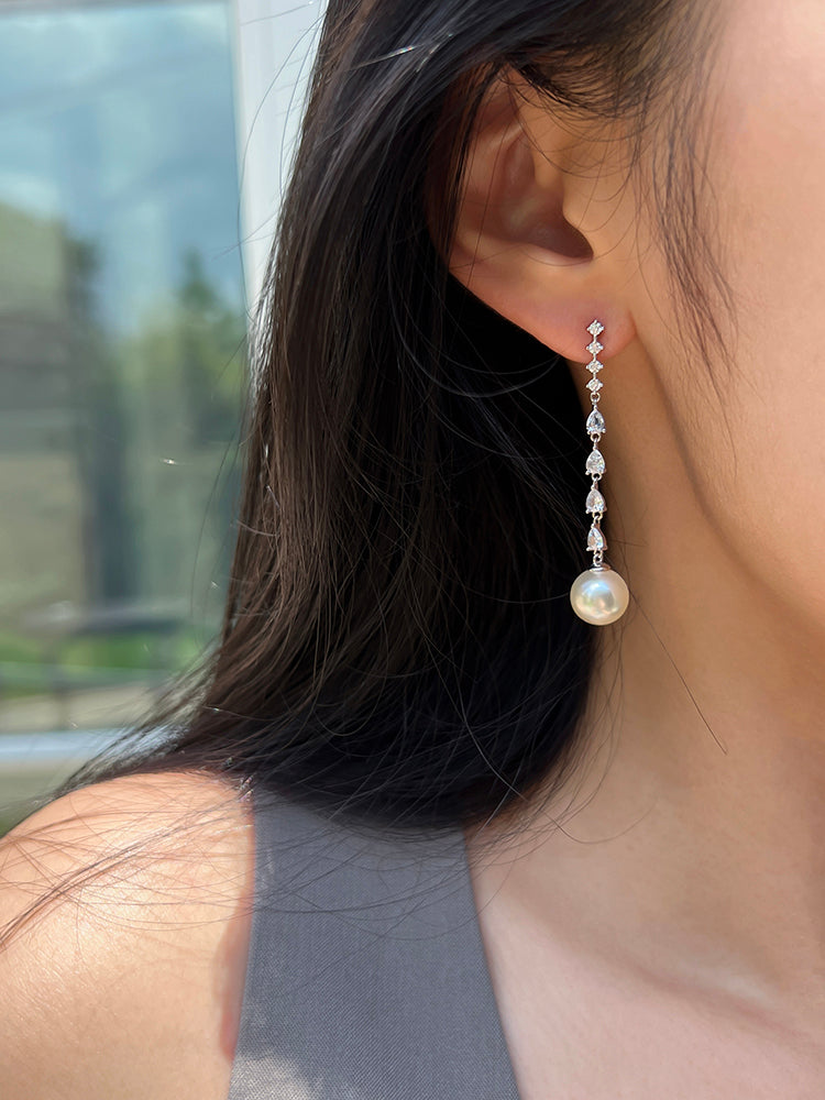 vintage pearl drop earrings