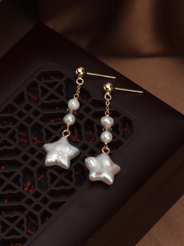 vintage pearl drop earrings