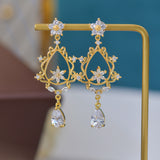 vintage floral drop earrings