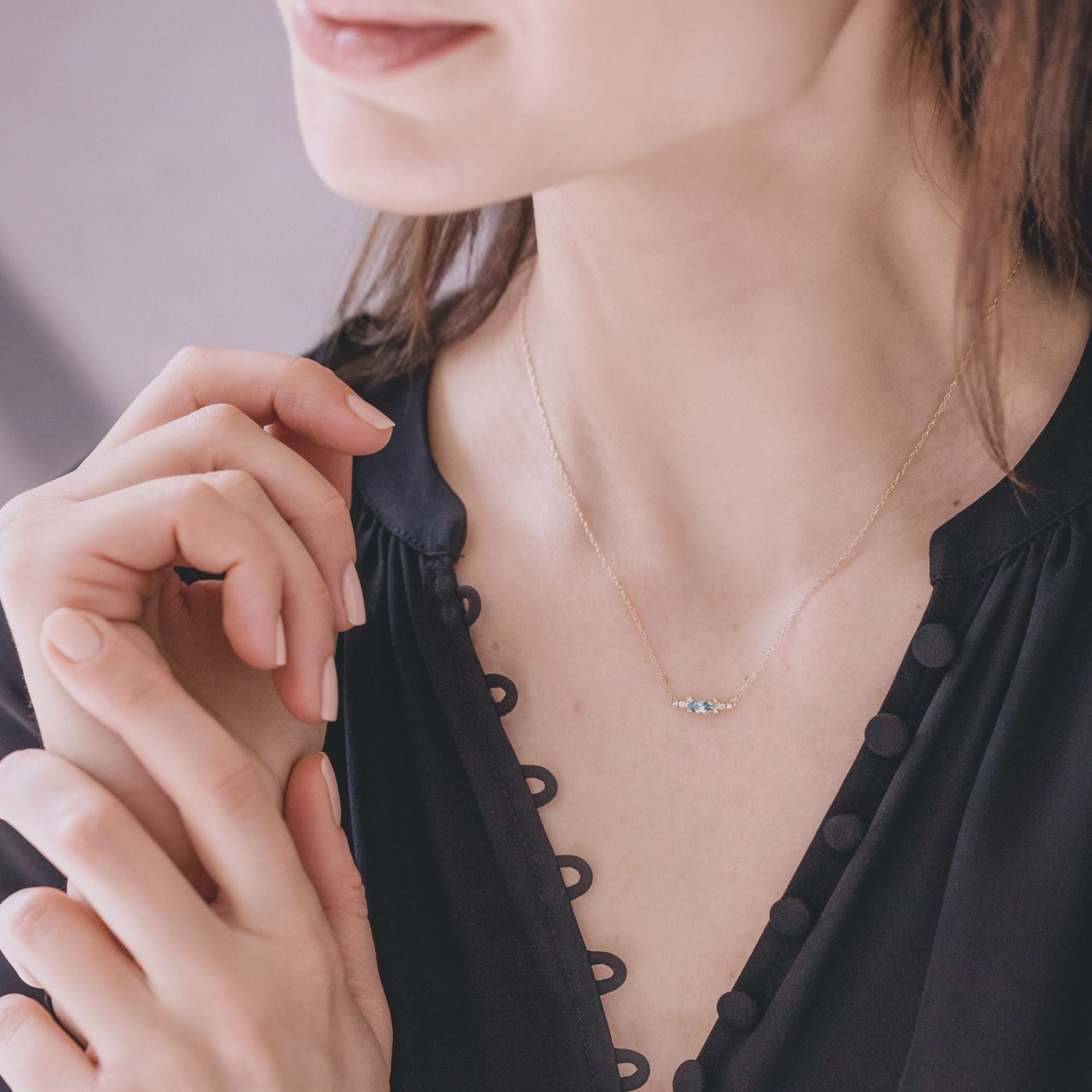 dainty silver necklace