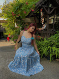 Holiday Backless Floral Cami Dress