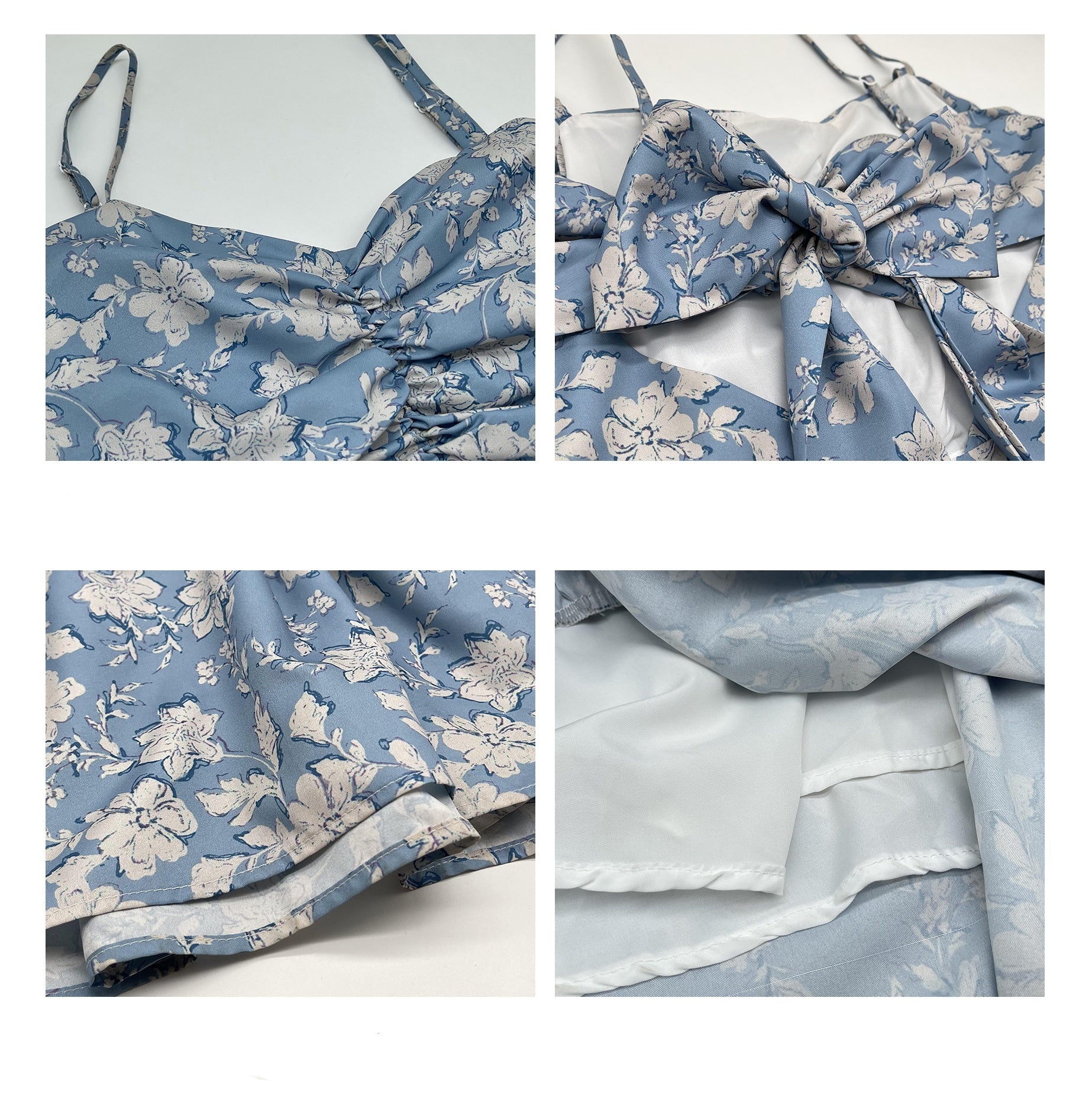 Holiday Backless Floral Cami Dress