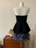 Black Swan - 3D Floral Strapless Dress