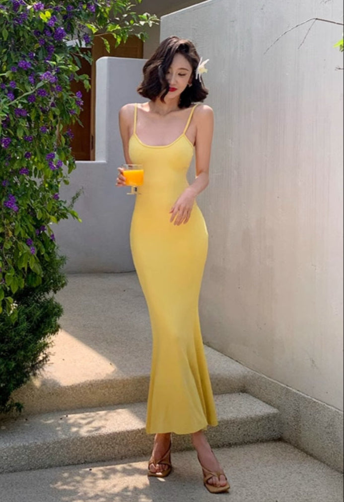 Bright Yellow Mermaid Dress