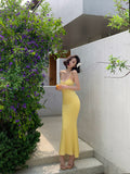 Bright Yellow Mermaid Dress