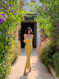 Bright Yellow Mermaid Dress