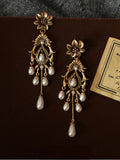 vintage pearl drop earrings