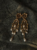 antique floral drop earrings