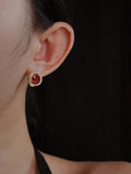 romantic crystal stud earrings