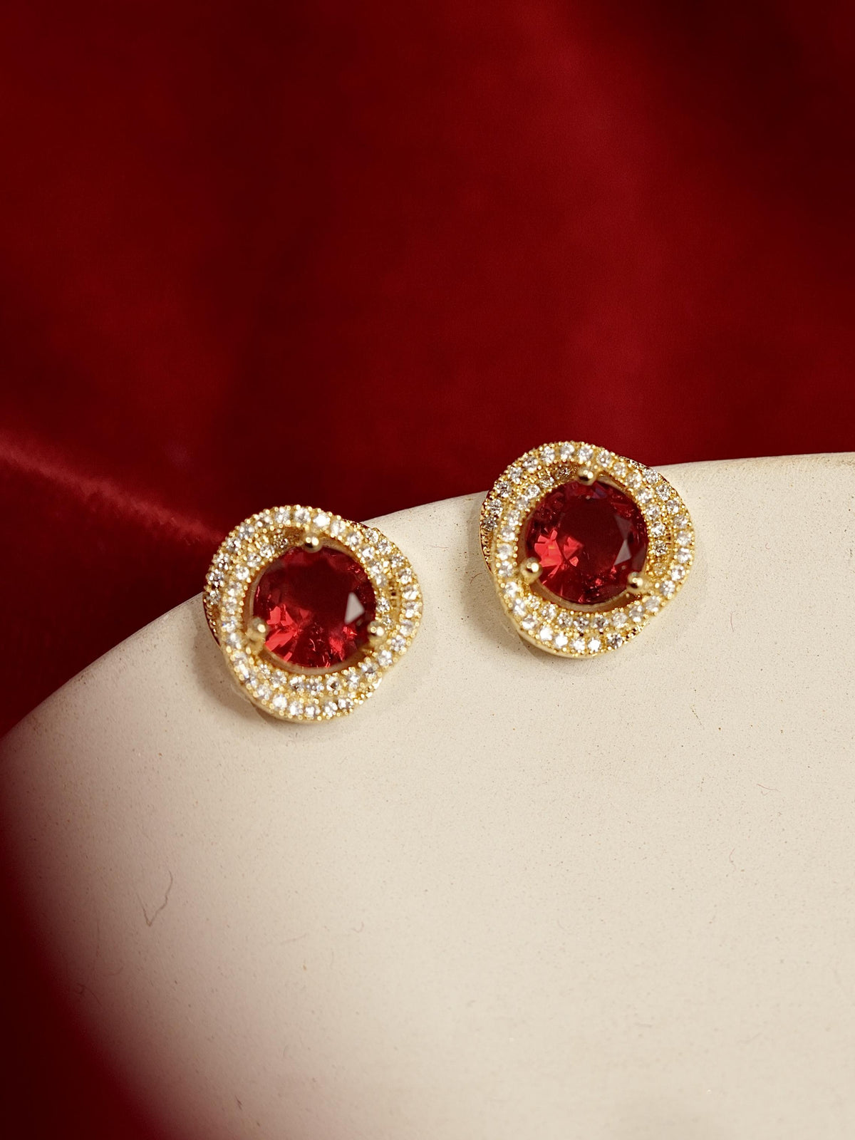 romantic crystal stud earrings