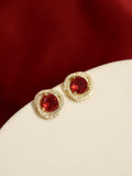 romantic crystal stud earrings