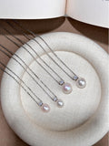 dainty silver necklace