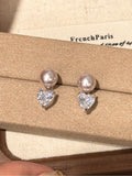 vintage pearl drop earrings