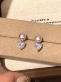 vintage pearl drop earrings