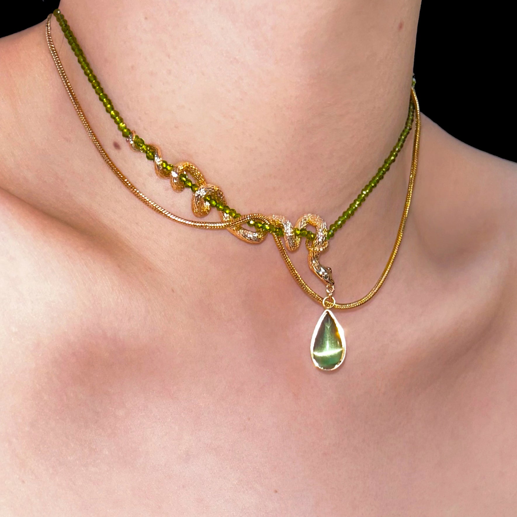 art deco pendant necklace