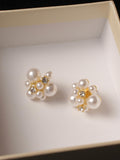 antique floral stud earrings