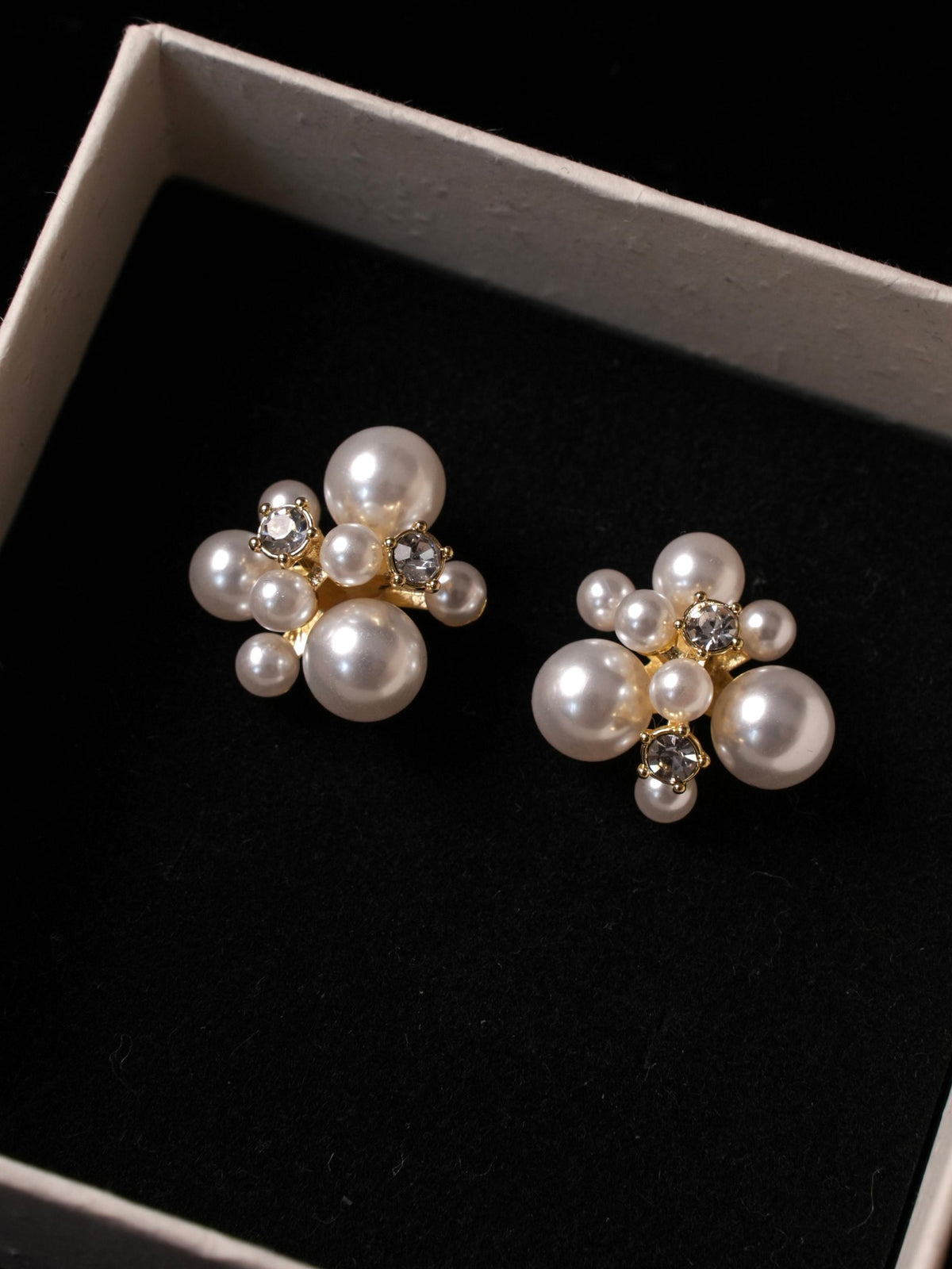 antique floral stud earrings