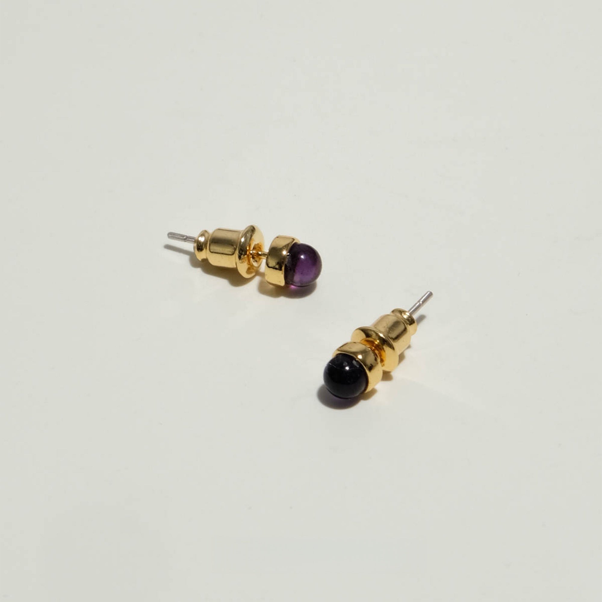 Colorful Natural Gemstone Stud Earrings