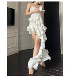 Dancing Light & Shadow Layered Ruffles Dress