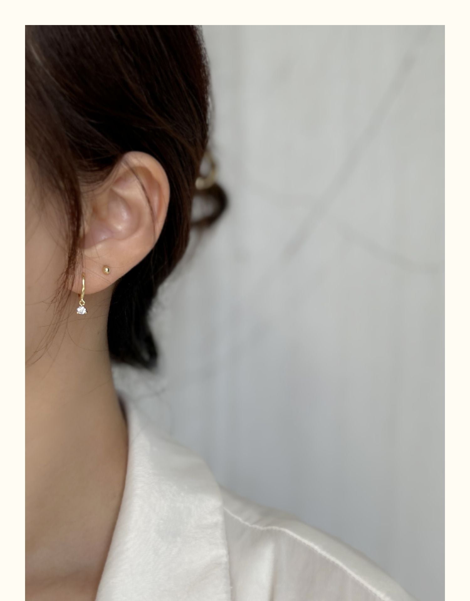 Elegant Mini Diamond Earrings – 925 Silver