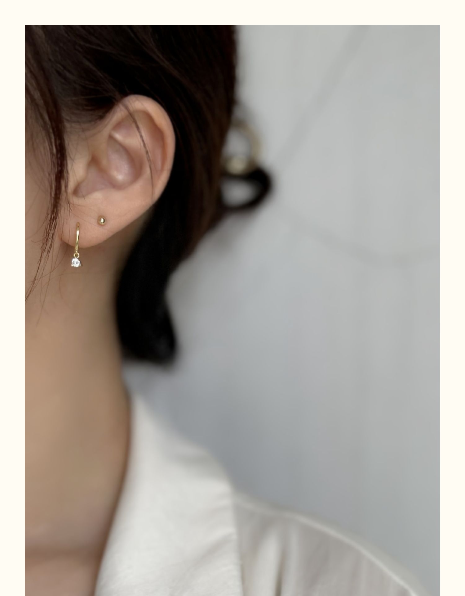 Elegant Mini Diamond Earrings – 925 Silver