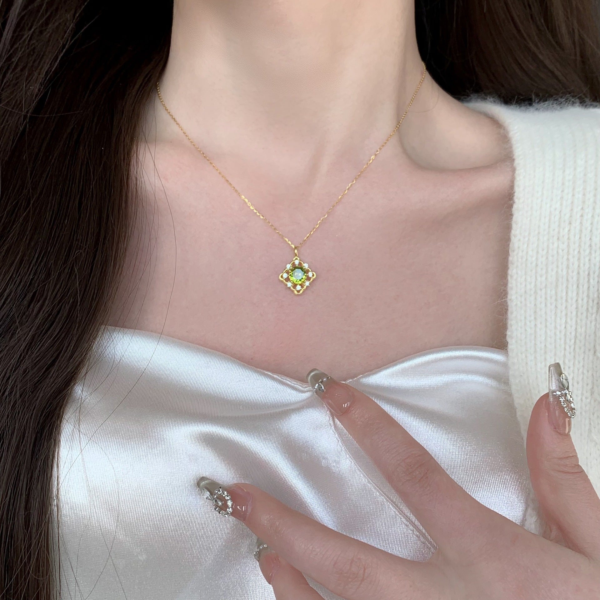 art deco pendant necklace