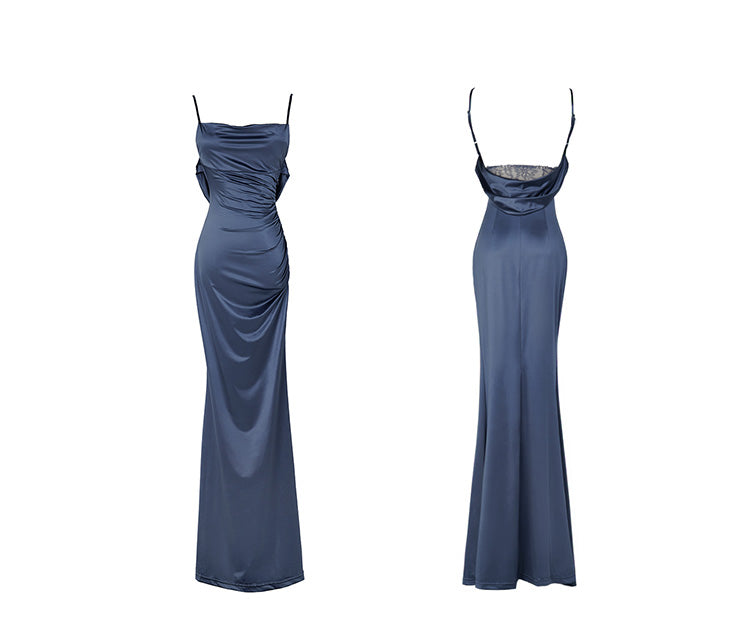 Satin Bodycon Mermaid Evening Party Dress