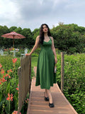 Classic French Vintage Halter Maxi Dress