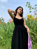 Classic French Vintage Halter Maxi Dress