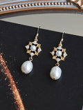 vintage pearl drop earrings