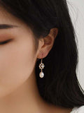 vintage pearl drop earrings